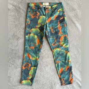 Rachel Rachel Roy Tie Dye Skinny Ankle Jeans Size 28